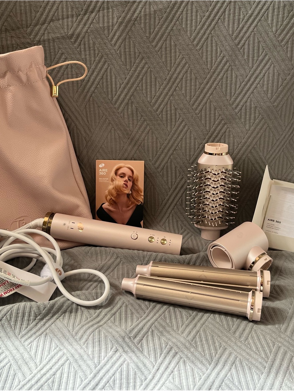 Rose Gold Hair Styler with Interchangeable Barrels